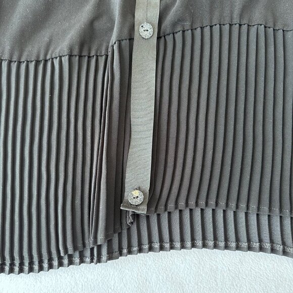 Moloko Womens Dress Pleated Artsy Lagenlook Long Sleeve Size M Black Stretch - Picture 6 of 12